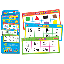Alphabet, Numbers, Colors & Shapes Wipe-Off Bingo