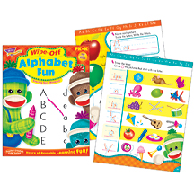 Alphabet Fun Sock Monkeys Wipe-Off Book